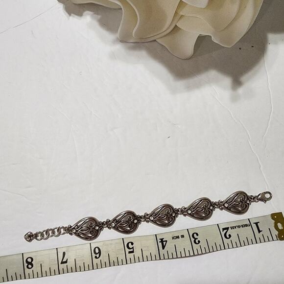 Brighton‎ crystal jewelery heart cross silver plated bracelet - Picture 5 of 7